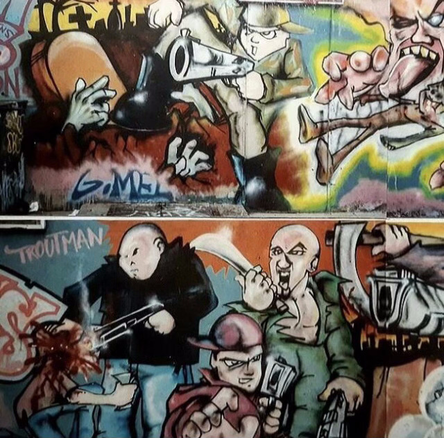 Troutman Street mural near the shop
